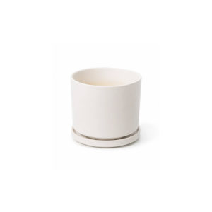 Maceta con plato BLANCA S - 16cm